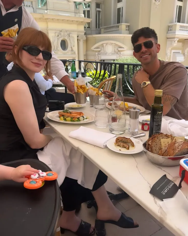 Nicola Roberts with her fiancé Mitch Hahn