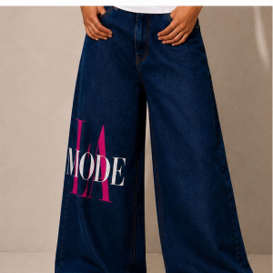 LA MODE Oversized Wide-Leg Denim