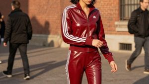 Designer Jenna Recreates adidas Firebird Tracksuit in Latex