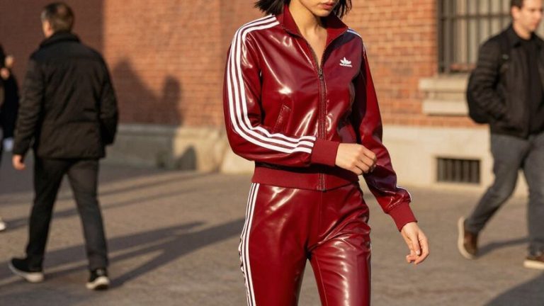 Designer Jenna Recreates adidas Firebird Tracksuit in Latex